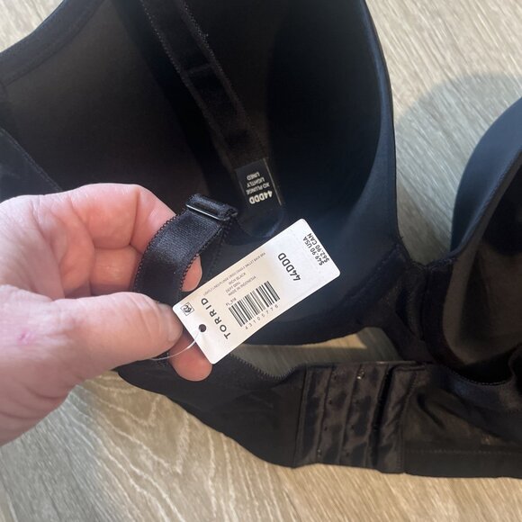 NWT Bra Torrid Curve 44DDD T-Shirt Black Back Smoothing Underwire Plunge - Picture 4 of 4